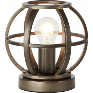 Basia black steel industrial cage table lamp Brilliant