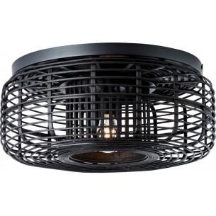 Crosstown 45 dark wood&black boho bamboo ceiling lamp Brilliant