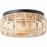 Crosstown 45 light wood&amp;black boho bamboo ceiling lamp Brilliant