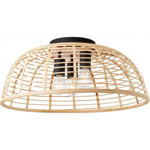 Crosstown 56 light wood&black boho bamboo ceiling lamp Brilliant