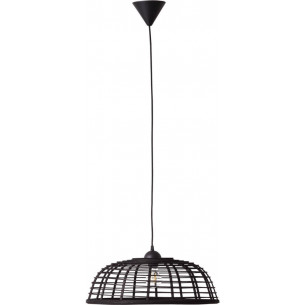 Crosstown 48 dark wood&black bamboo pendant lamp Brilliant