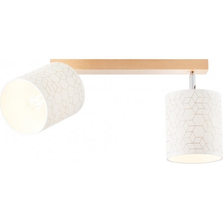 Galance II light wood&amp;white ceiling spotlight Brilliant