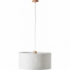 Stylowa Lampa wisząca z abażurem Galance 50 jasne drewno/biały Brilliant do salonu i kuchni