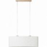 Stylowa Lampa wisząca z abażurem Galance 70 jasne drewno/biały Brilliant do salonu i kuchni