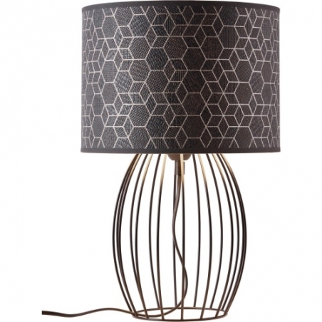 Galance black wire table lamp with lampshade Brilliant