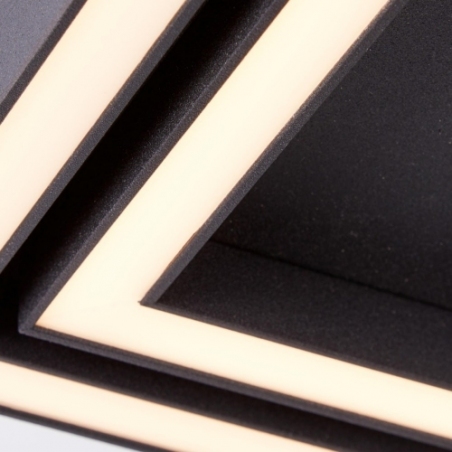Stylowy Plafon nowoczesny kwadratowy Quon LED 40 czarny Brilliant do przedpokoju i sypialni