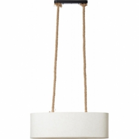 Stylowa Lampa wisząca rustykalna Sailor 70 naturalny/biały Brilliant do salonu i kuchni