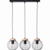 Sorana III black&amp;wood wire balls pendant lamp Brilliant