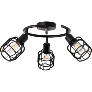 Spacid III black wire ceiling spotlight Brilliant