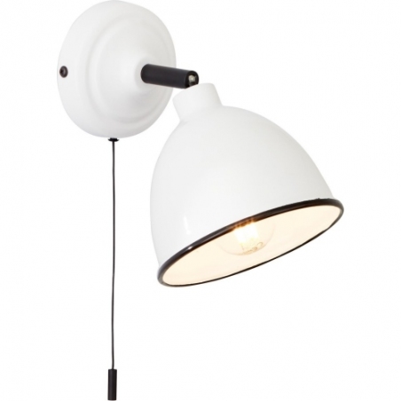Telio white rustic wall lamp with switch Brilliant