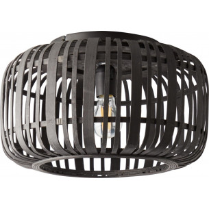 Woodrow 39 dark wood&black bamboo ceiling lamp Brilliant