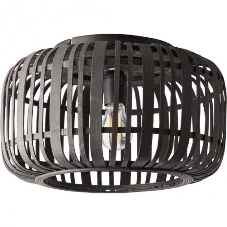 Woodrow 39 dark wood&amp;black bamboo ceiling lamp Brilliant