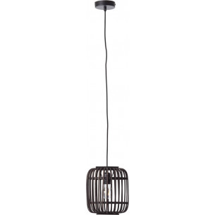 Woodrow 21 dark wood&black bamboo pendant lamp Brilliant