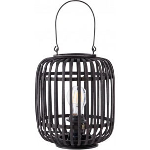 Woodrow II dark wood&black bamboo table lamp Brilliant