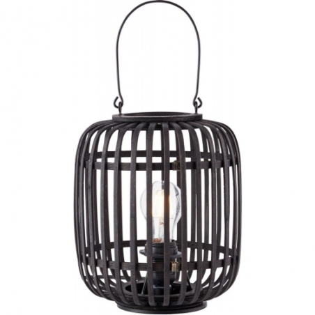 Woodrow II dark wood&amp;black bamboo table lamp Brilliant