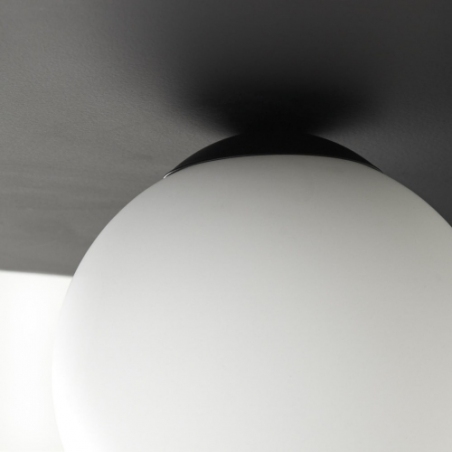 Zon 30 black round glass ceiling lamp Brilliant