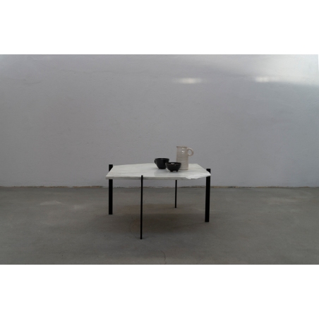 Stylowy Stolik kwadratowy marmurowy Object018 77 biały NG Design do salonu