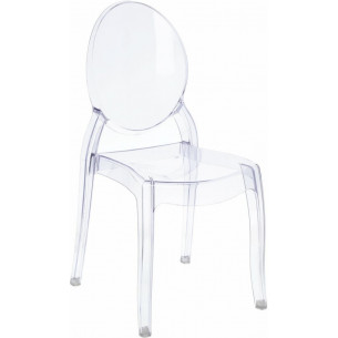 Stylish Mia plastic transparent chair Intesi