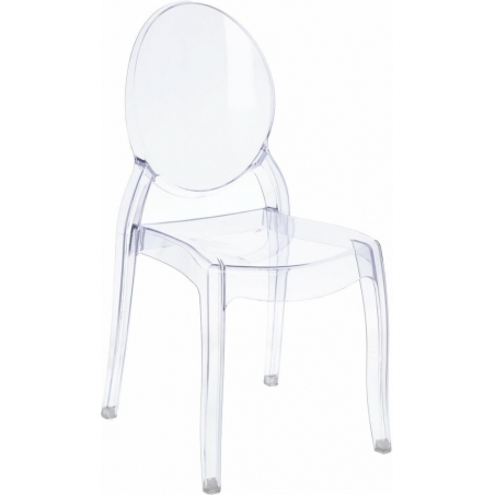 Designerskie Krzesło przezroczyste z tworzywa Mia Intesi do jadalni, kuchni i salonu.