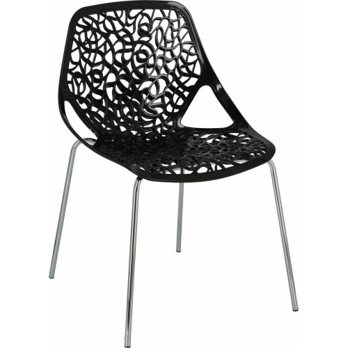 Cepelia black openwork modern chair...