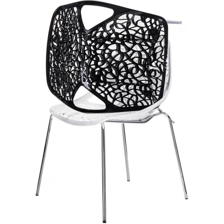 Stylowe Krzesło ażurowe Cepelia Czarne D2.Design do salonu i jadalni.