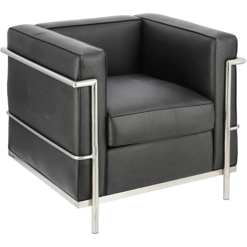 LC black leather armchair D2.Design