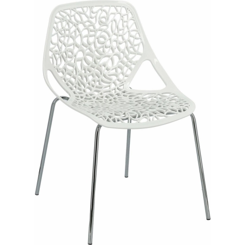 Cepelia white openwork modern chair...