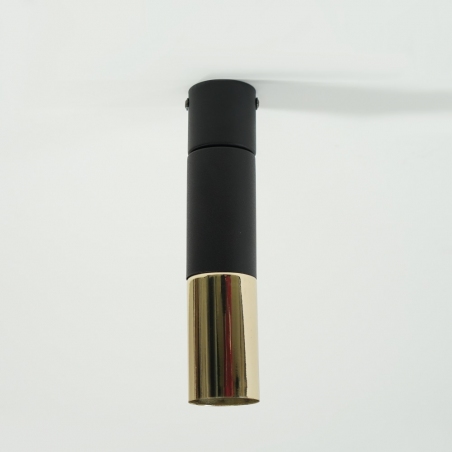 Stylowa Lampa sufitowa tuba punktowa Elit Black 5 czarno-złota TK Lighting do sypialni i salonu.