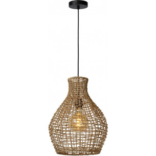 Alban 34 natural rattan pendant lamp Lucide