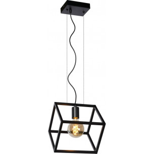 Fabian 20 black wire cage pendant lamp Lucide