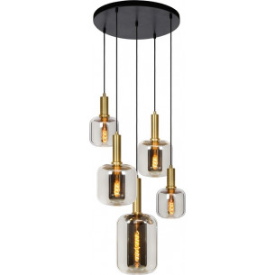 Joanet 71 smoke glass pendant lamp Lucide