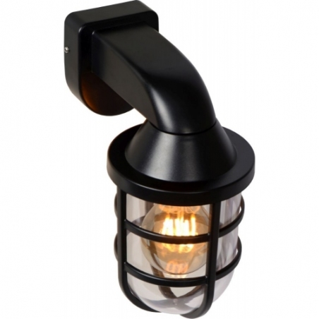 Lewis black outdoor wall lamp Lucide