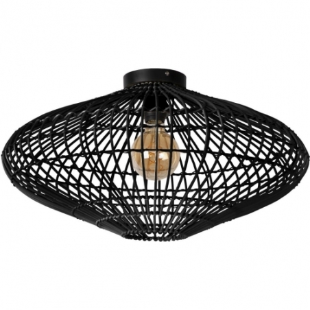 Magali 56 black rattan ceiling lamp Lucide