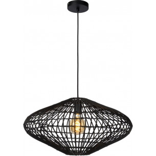 Magali 56 black rattan pendant lamp Lucide