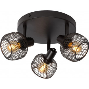 Maren III black mesh ceiling spotlight Lucide