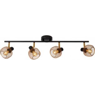 Maren IV brass&amp;black mesh ceiling spotlight Lucide