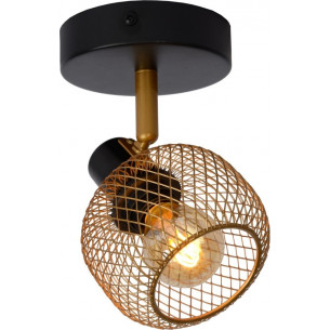 Maren brass&amp;black mesh ceiling spotlight Lucide