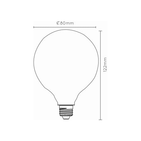 Step Led E27 8W 8 cm white dimmable bulb Lucide