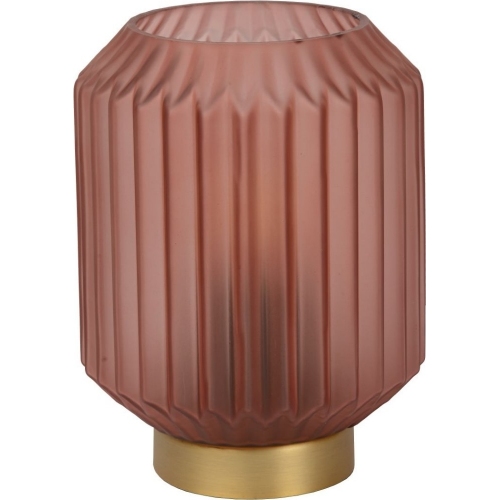 Sueno pink&amp;brass glass table lamp Lucide