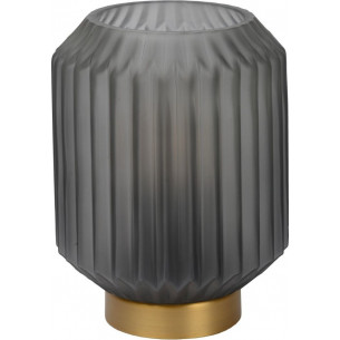 Sueno grey&amp;brass glass table lamp Lucide