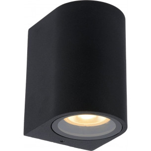 Zaro Round black outdoor wall lamp Lucide