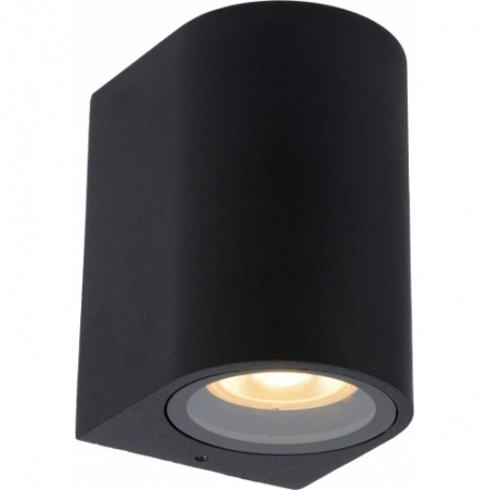 Zaro Round black outdoor wall lamp Lucide