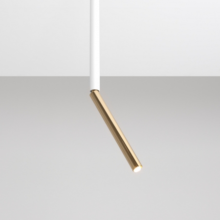 Stick M white&amp;gold semi flush ceiling light Aldex
