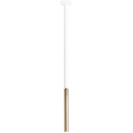 Stylowa Lampa sufitowa biało-złota tuba Stick M Aldex do salonu i kuchni