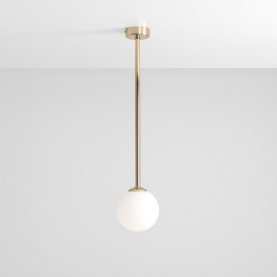 Pinne Medium 14 white&gold glass ball semi flush ceiling light Aldex