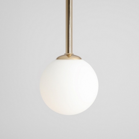 Stylowa Lampa sufitowa szklana kula Pinne Medium 14 biało-złota Aldex do salonu i kuchni