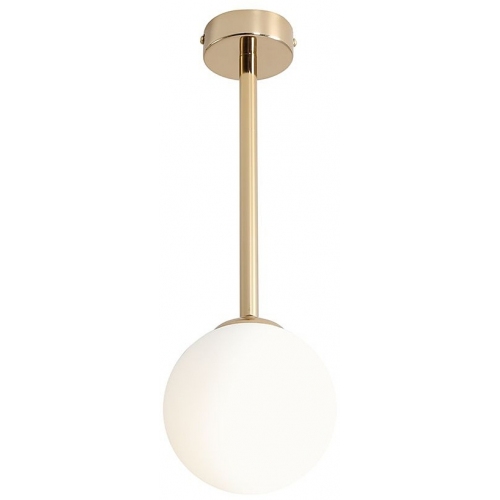 Pinne Short 14 white&amp;gold glass ball semi flush ceiling light Aldex