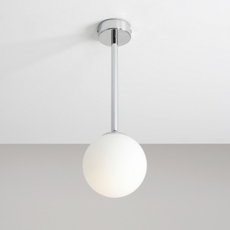 Pinne Short 14 chrome glass ball semi flush ceiling light Aldex