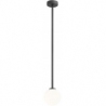 Stylowa Lampa sufitowa szklana kula Pinne Long 14 biało-czarna Aldex do salonu i kuchni