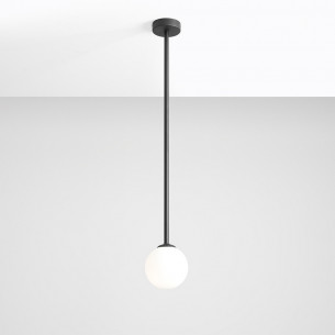 Pinne Long 14 white&black glass ball semi flush ceiling light Aldex